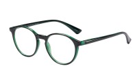 Moderne Kunststoff-Lesebrille Schwarz/Grün mit...