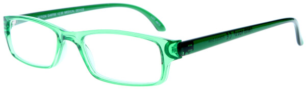 Schlichte Lesebrille ACTION aus Kunststoff in grün kristall +2,00dpt