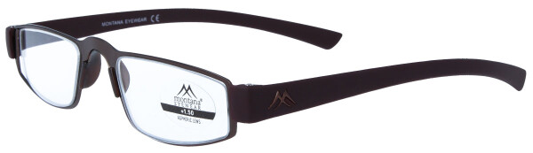 Dezente Lesebrille MARC in Braun mit Soft - Touch - Bügelenden und Brillenetui