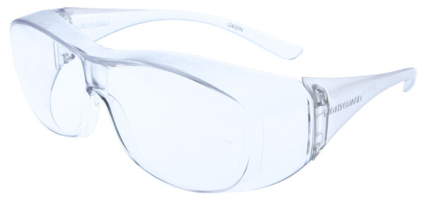 Hochwertige Light Guard Überbrille aus transparentem Polycarbonat mit UV400 Schutz