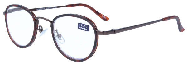 Klassische Lesebrille WINDSOR in Havanna - Braun in moderner Panto - Form + 1,50 dpt